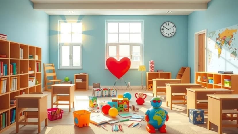 Ett stort hjärta för att lära små barn