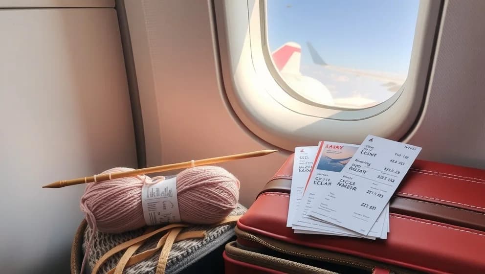 Får man ha stickning med på flyget