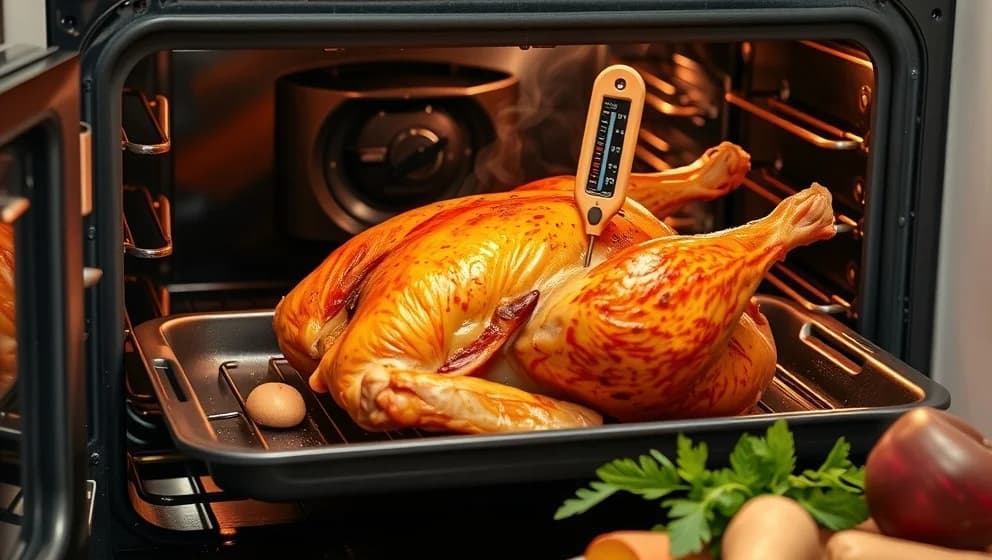 Hur länge ska en hel kyckling steka i ugnen