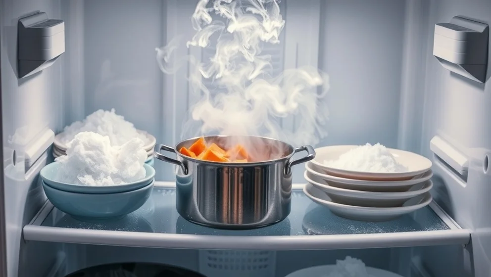 Varför ska man inte ställa in varm mat i kylen